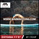 Dhyana Inflatable 11'0" fitness and yoga stand up paddle board ISUP