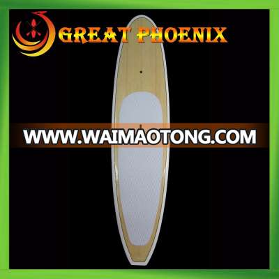 Most popular wood or bamboo veneer surfboard stand up paddle board