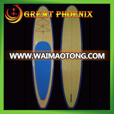 Wood and bamboo veneer surfboard / SUP board / stand up paddle board